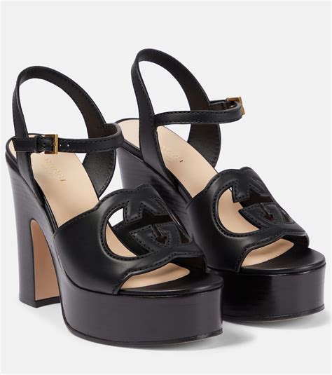 interlocking g platform sandals